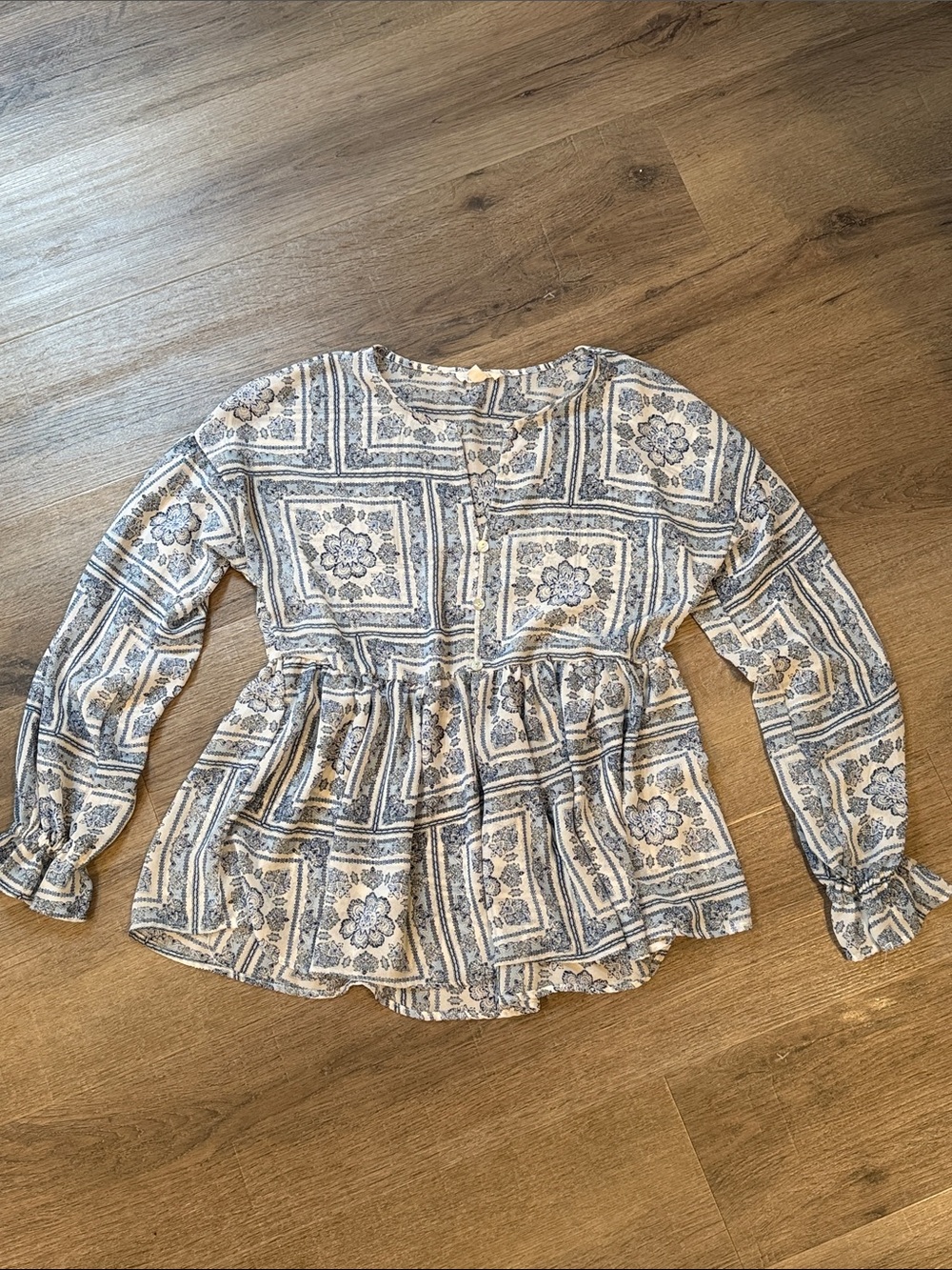 Blu Pepper Boho Long Sleeve Top